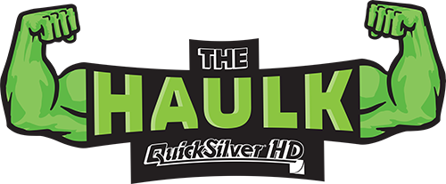 green, black and white logo of Haulk truck liner